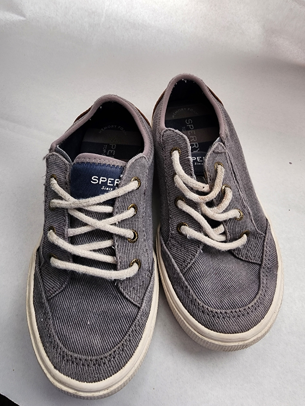 Sperry Boys Casual Canvas Sneakers - Gray Sz 12m